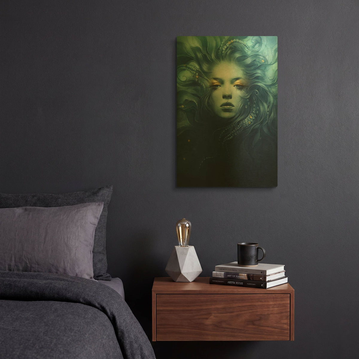 'Ink' By Anna Dittman Gold Metal Wall Art
