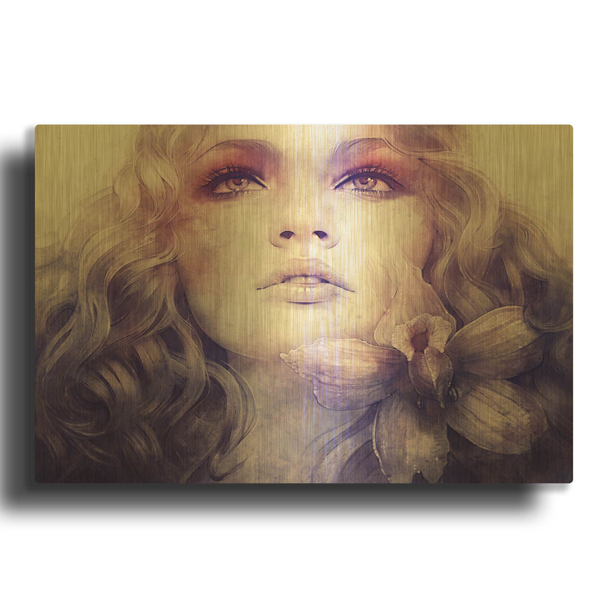 'July' By Anna Dittman Gold Metal Wall Art