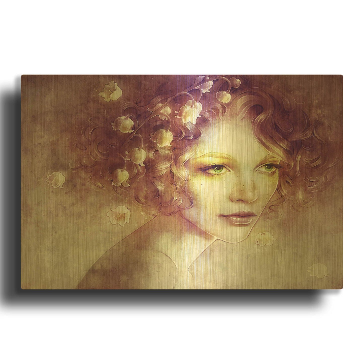 'May' By Anna Dittman Gold Metal Wall Art
