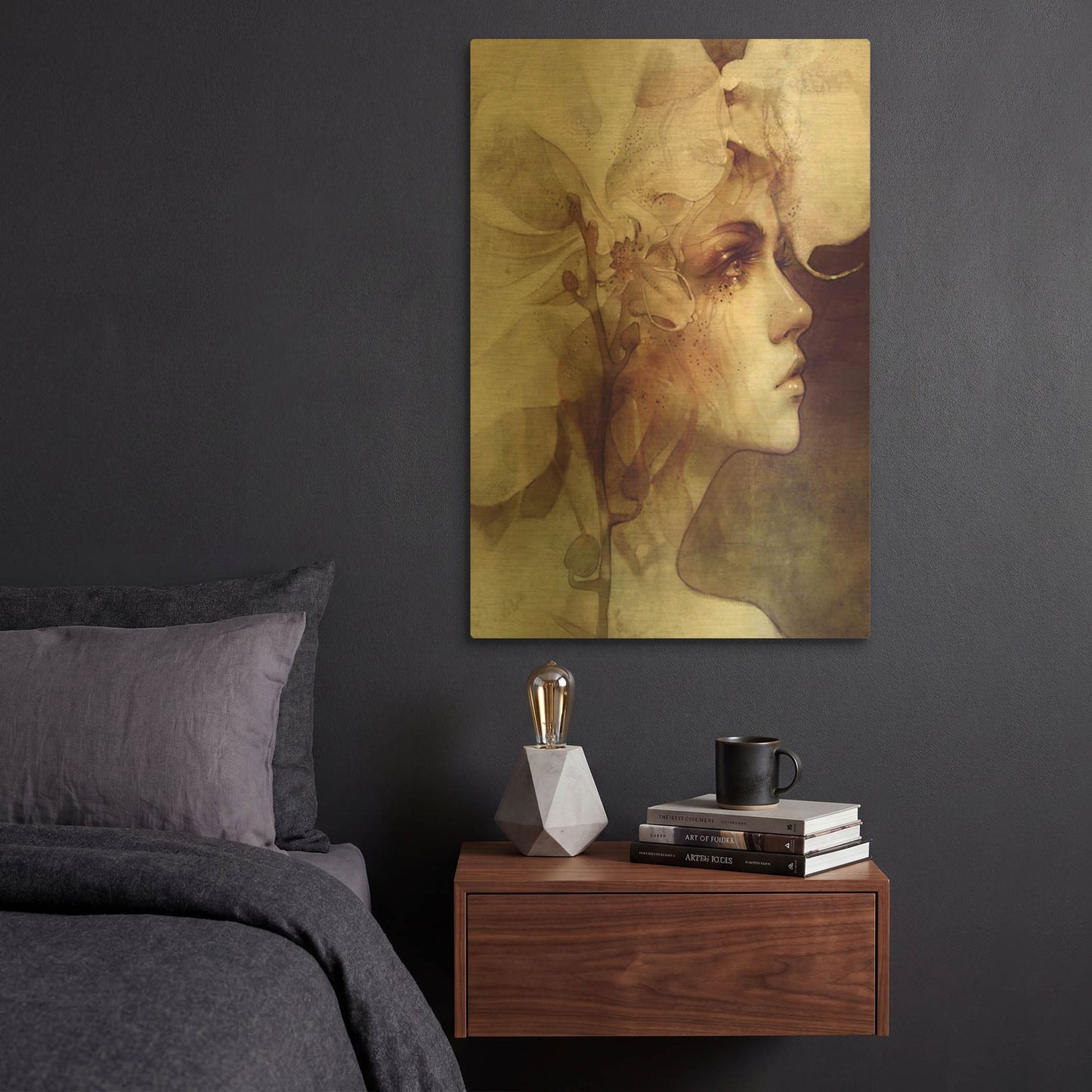 'Petal' By Anna Dittman Gold Metal Wall Art