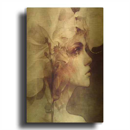 'Petal' By Anna Dittman Gold Metal Wall Art