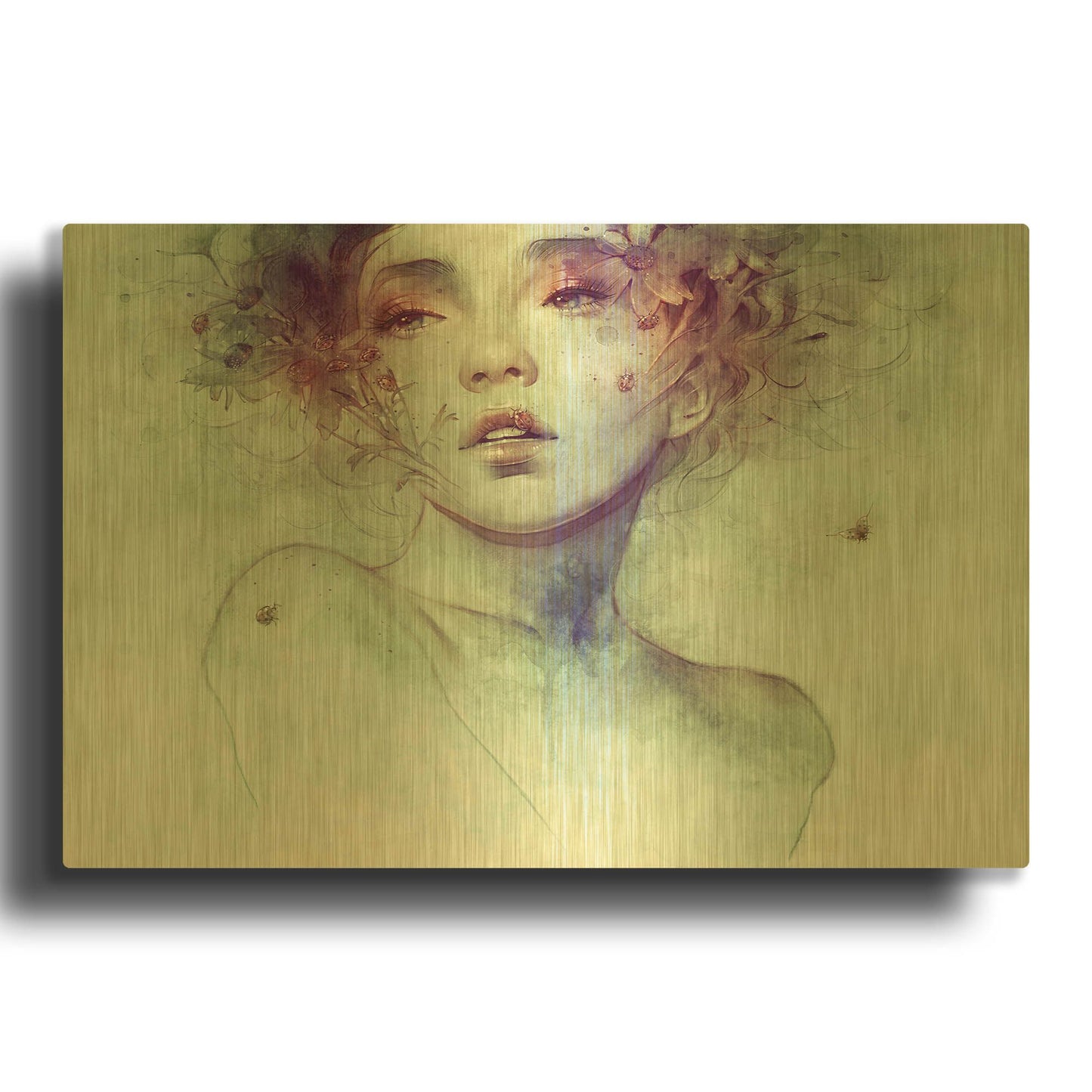 'Swarm' By Anna Dittman Gold Metal Wall Art