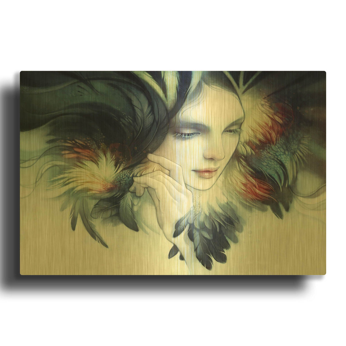 'Tavuk' By Anna Dittman Gold Metal Wall Art