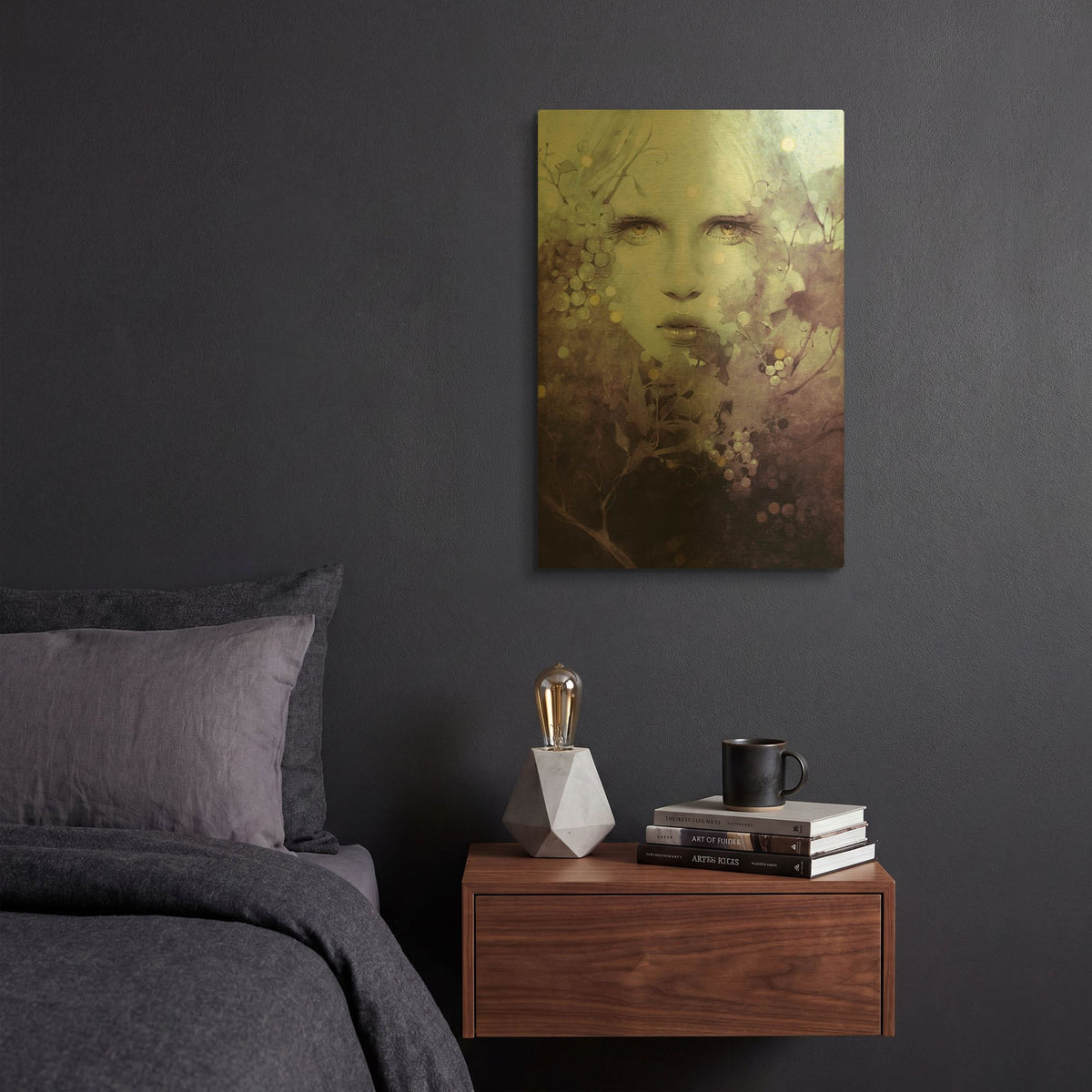 'Vine' By Anna Dittman Gold Metal Wall Art