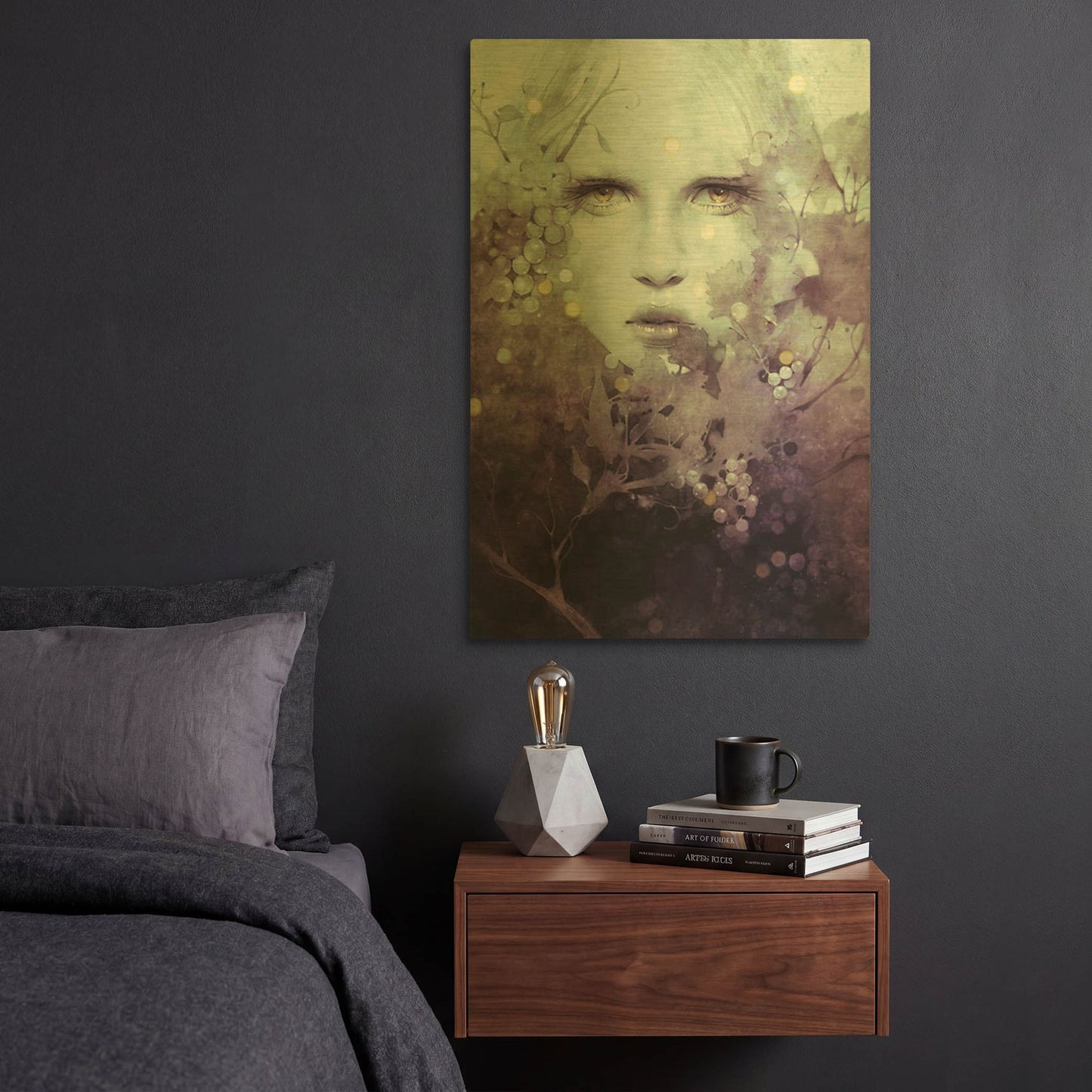 'Vine' By Anna Dittman Gold Metal Wall Art