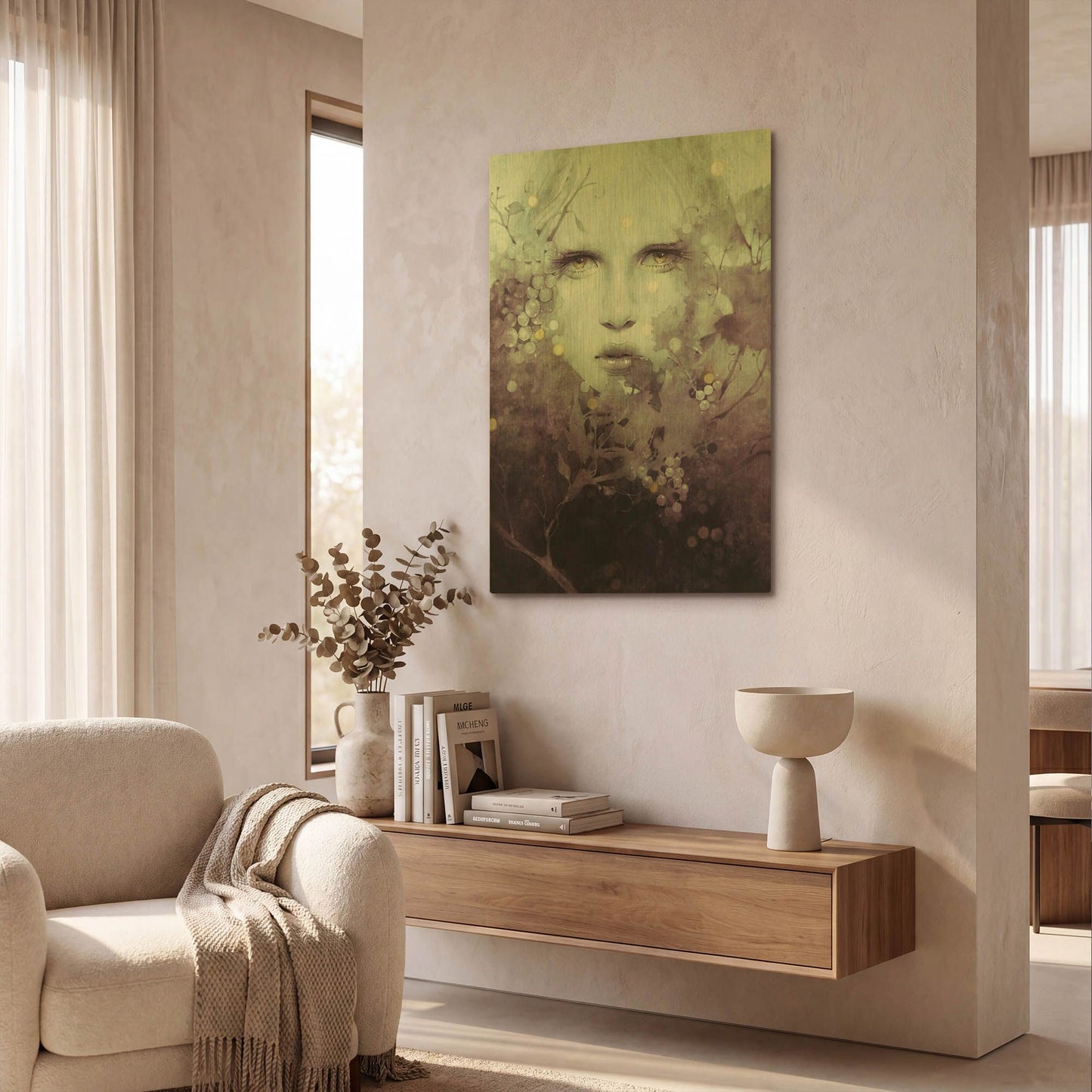 'Vine' By Anna Dittman Gold Metal Wall Art
