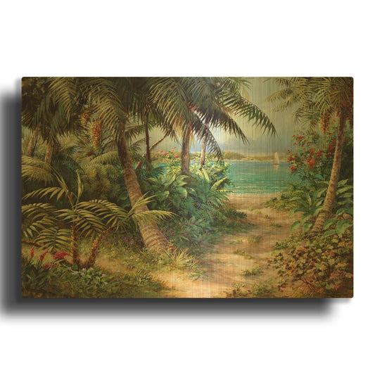 'Bahama Sail' By Art Fronckowiak Gold Metal Wall Art