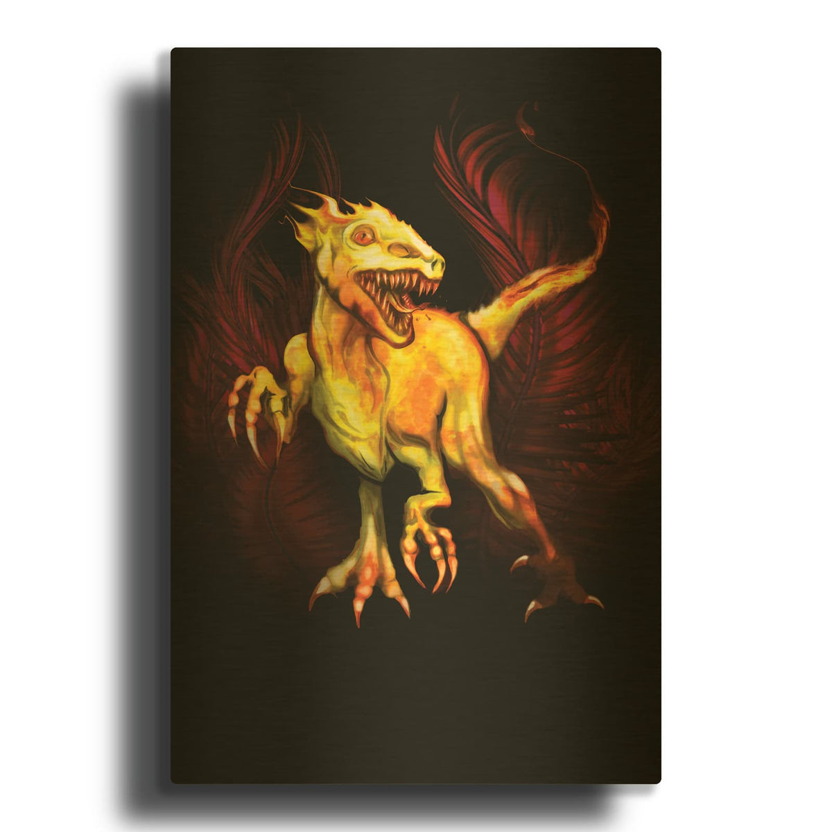 'Raptor' By Michael Stewart Gold Metal Wall Art