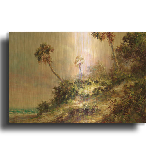 'Casperson Shore' By Art Fronckowiak Gold Metal Wall Art