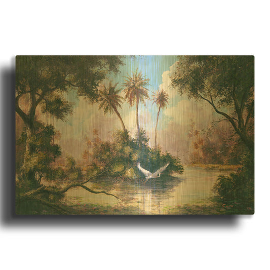 'Glades Hammock' By Art Fronckowiak Gold Metal Wall Art