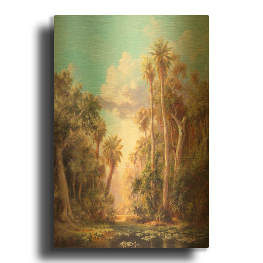 'Lost River' By Art Fronckowiak Gold Metal Wall Art
