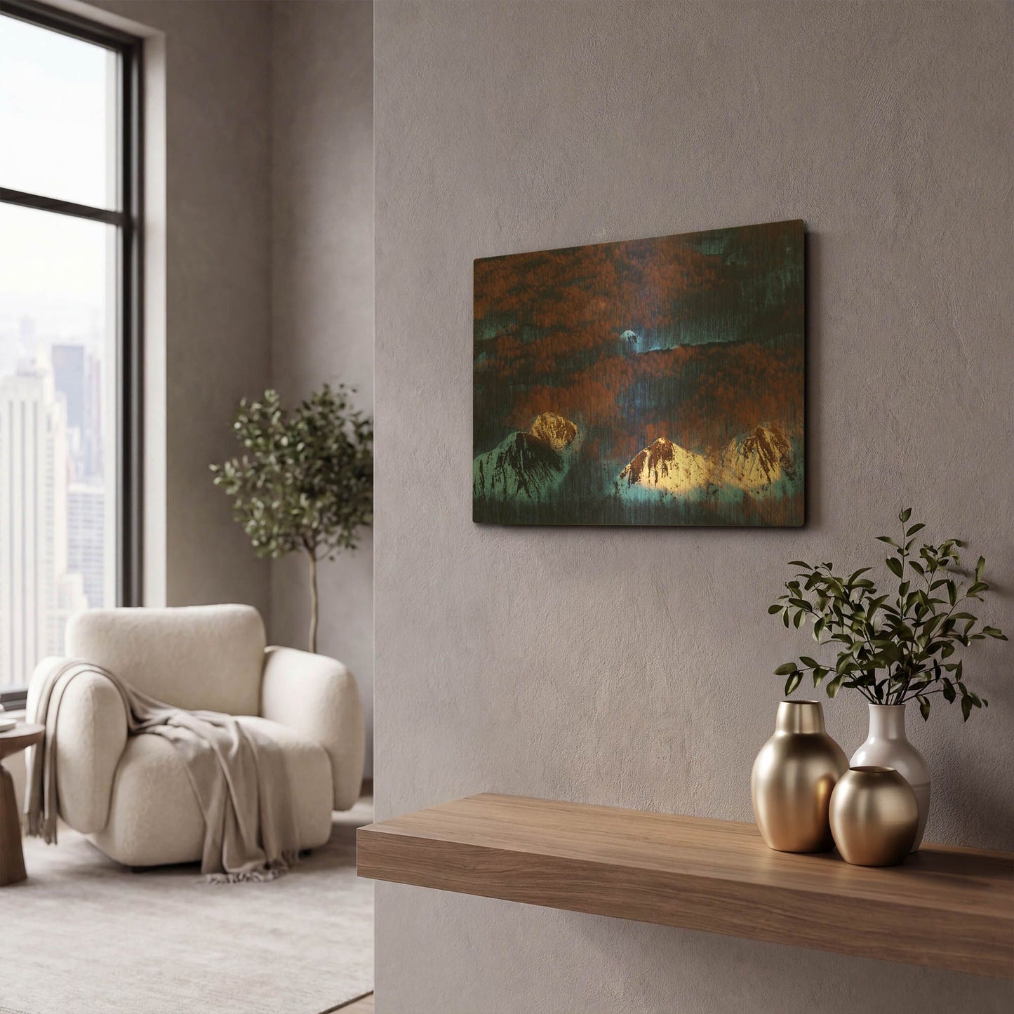 'Touched' By Jesse Estes Gold Metal Wall Art