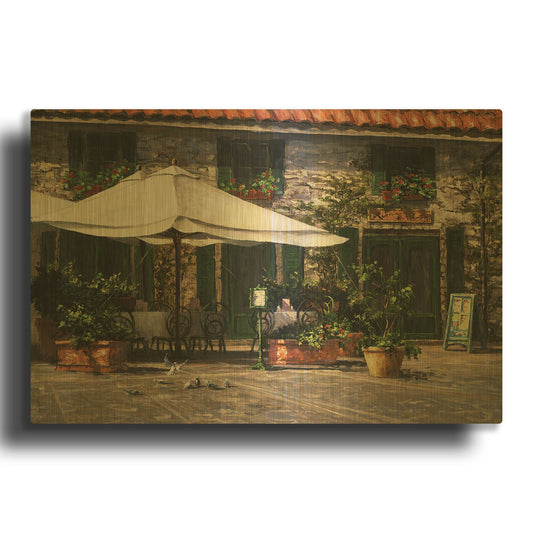 'Ristorante Il Pozzo' By Art Fronckowiak Gold Metal Wall Art