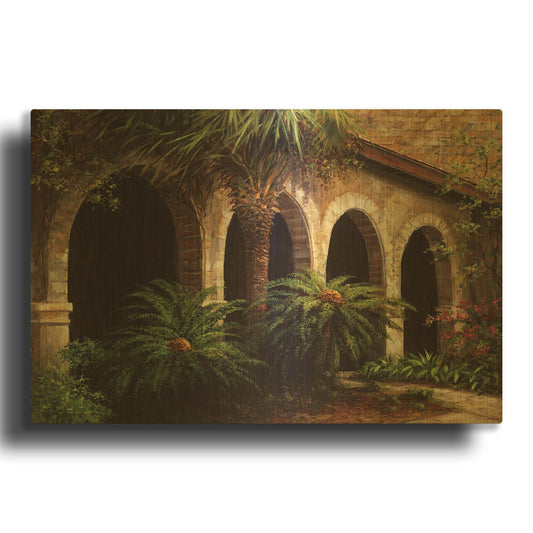 'Sago Arches' By Art Fronckowiak Gold Metal Wall Art