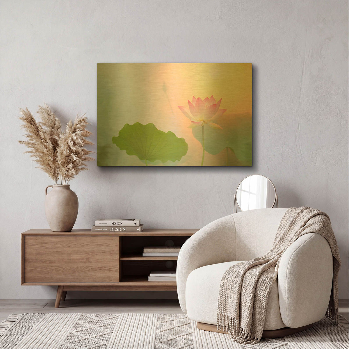 'Serenity' By Bahman Farzad Gold Metal Wall Art