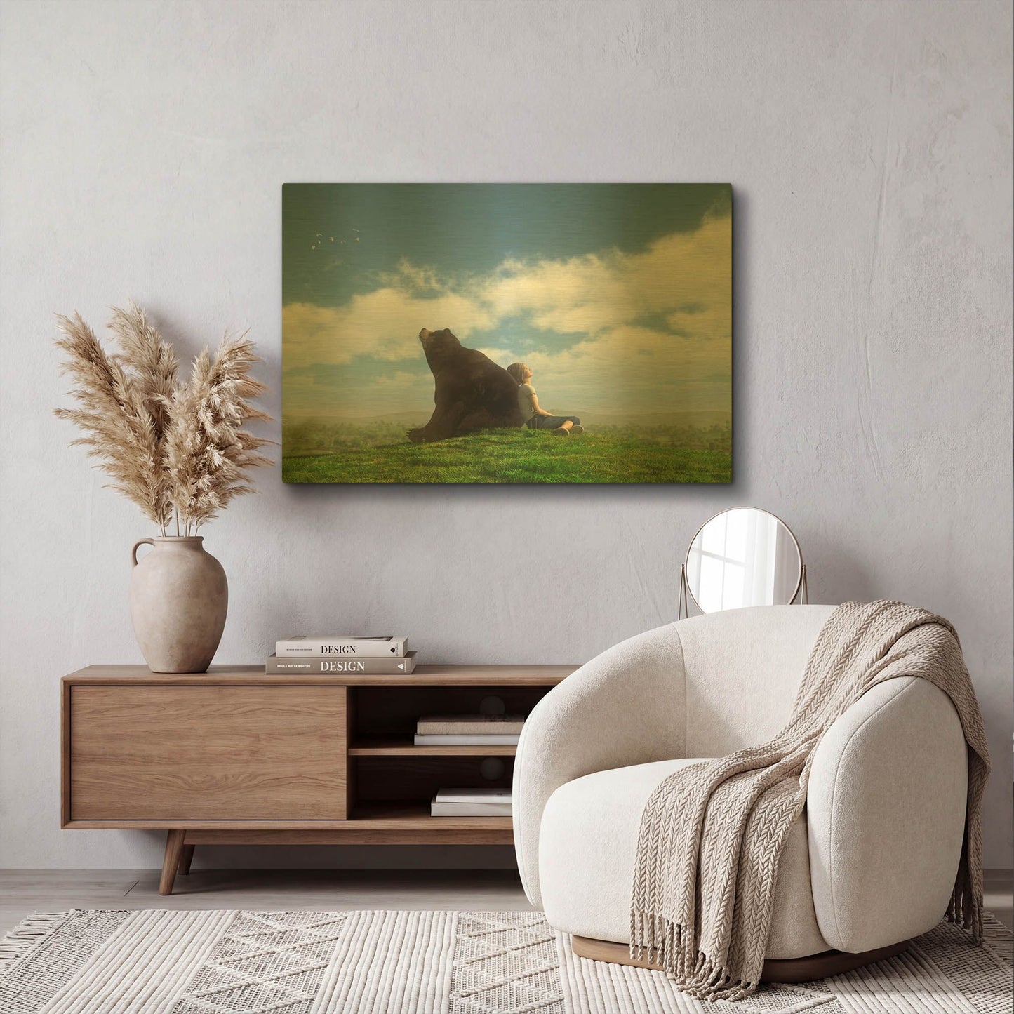 'Cloud Watchers' By Cynthia Decker Gold Metal Wall Art