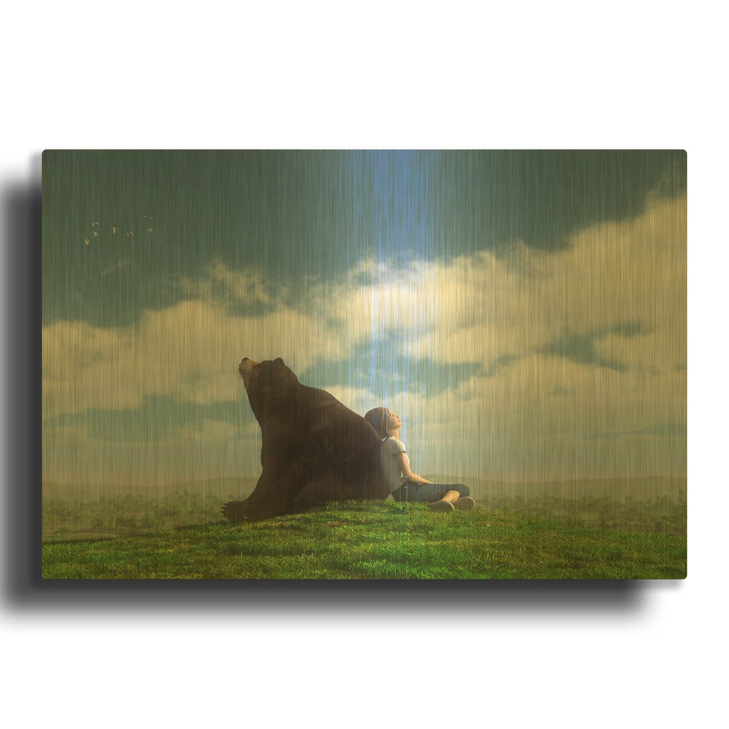 'Cloud Watchers' By Cynthia Decker Gold Metal Wall Art
