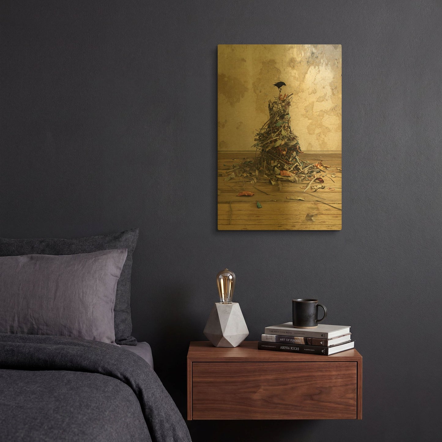 'New Worth' By Cynthia Decker Gold Metal Wall Art