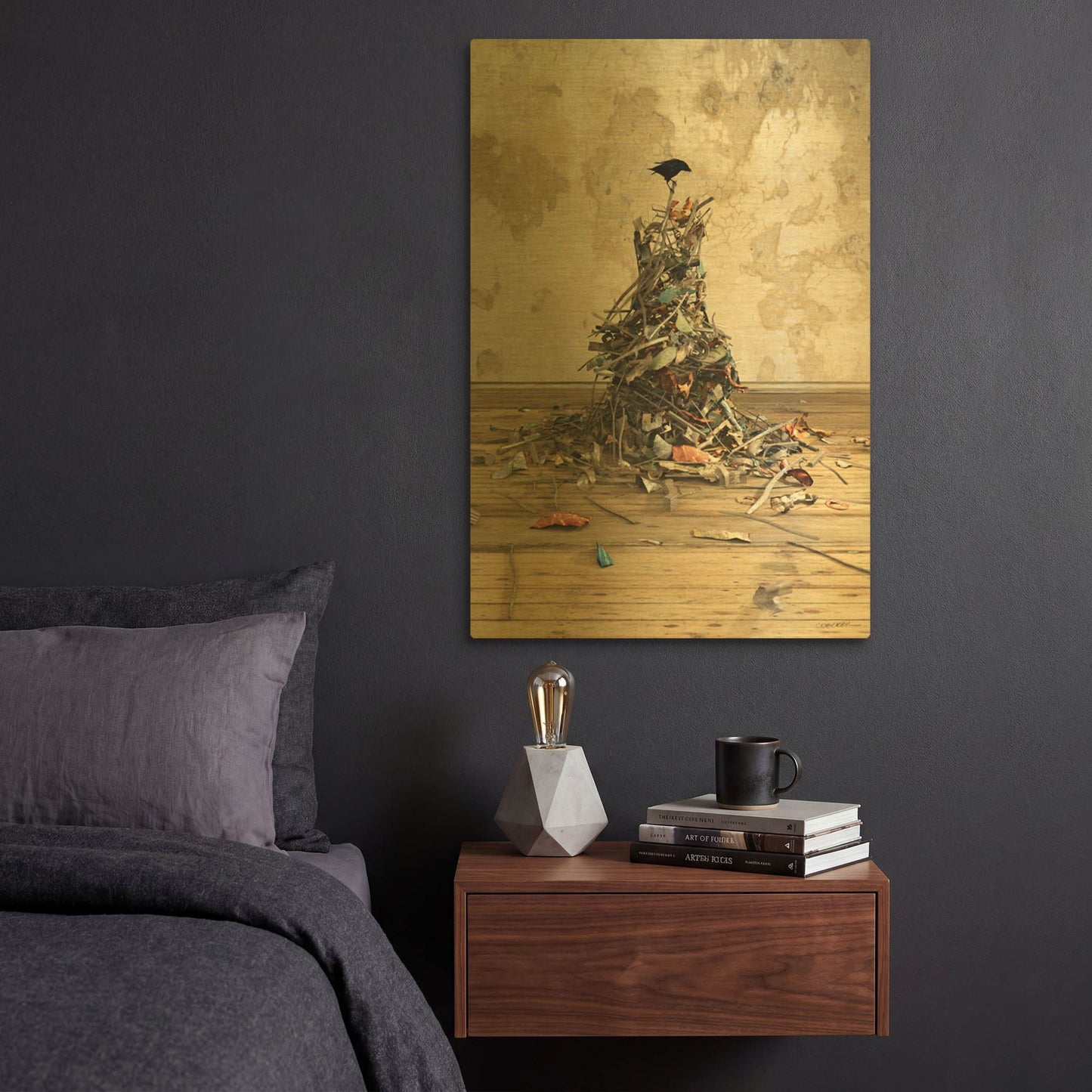 'New Worth' By Cynthia Decker Gold Metal Wall Art