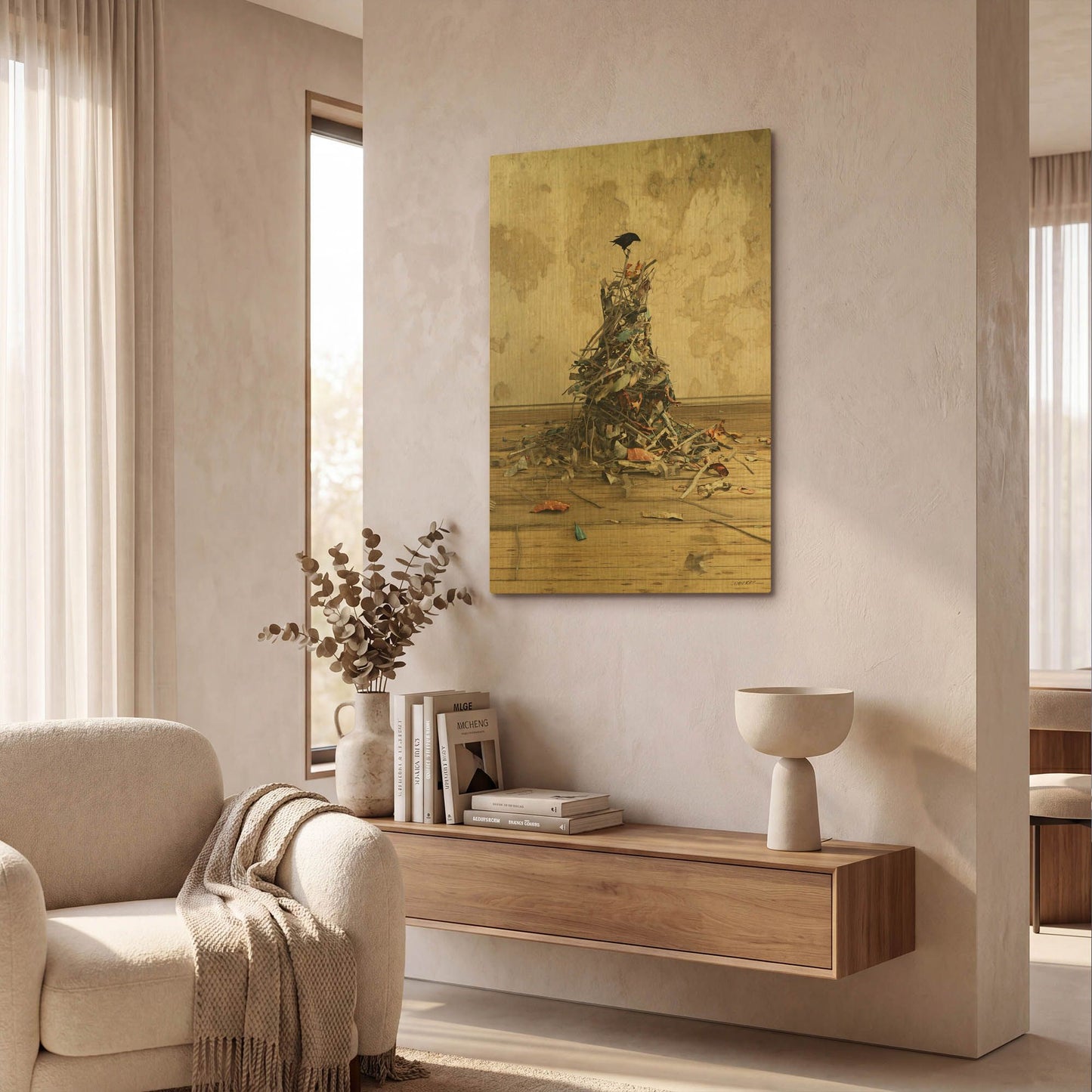 'New Worth' By Cynthia Decker Gold Metal Wall Art