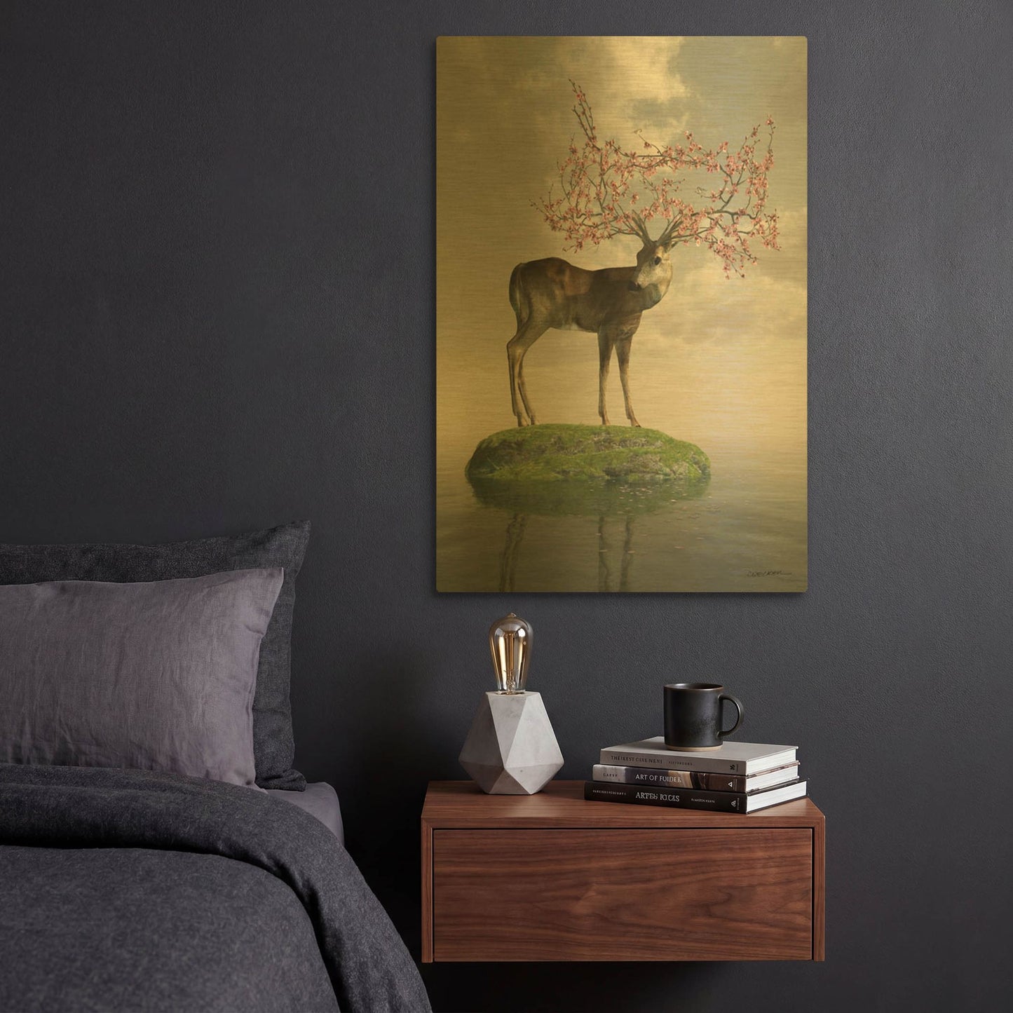 'The Guardian of Spring' By Cynthia Decker Gold Metal Wall Art