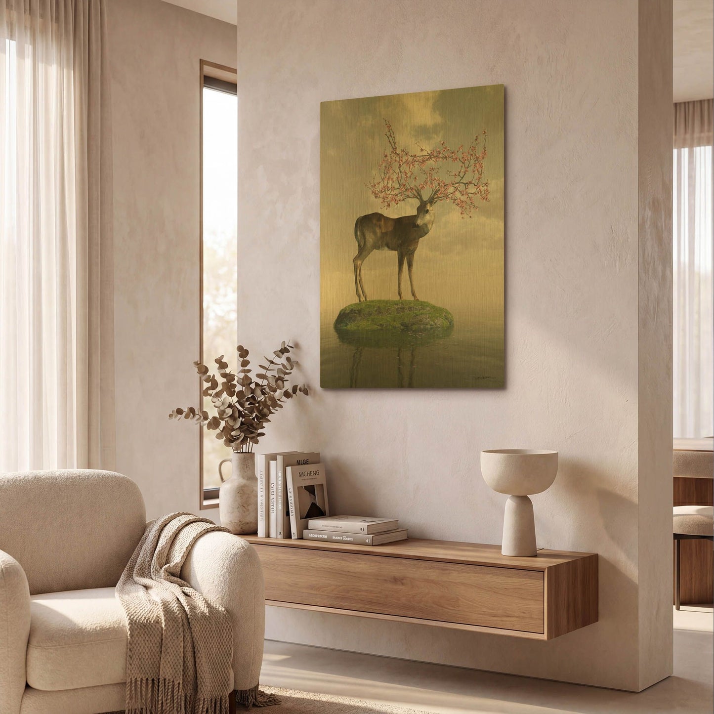 'The Guardian of Spring' By Cynthia Decker Gold Metal Wall Art