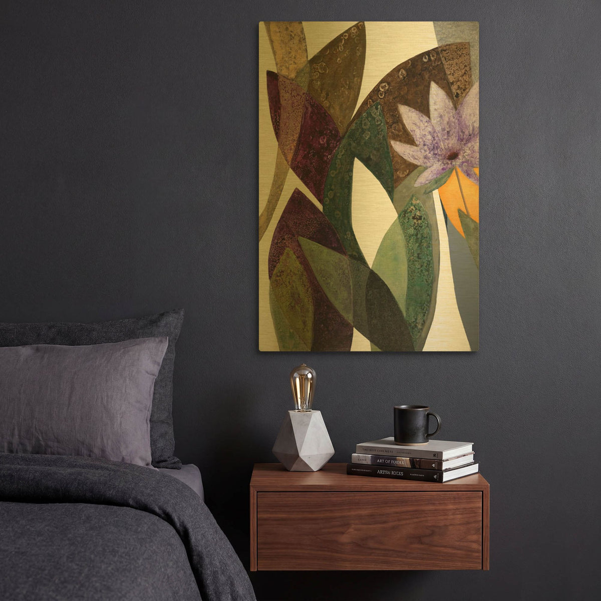 'Jardin Eterno 2' By Daniela Fedele Gold Metal Wall Art