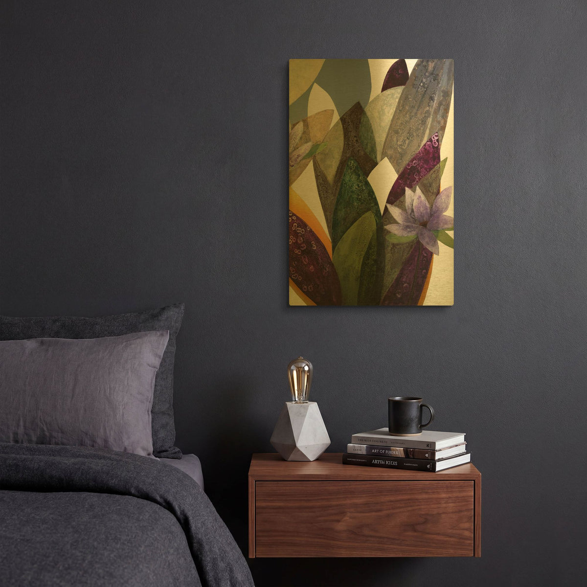'Jardin Eterno 4' By Daniela Fedele Gold Metal Wall Art