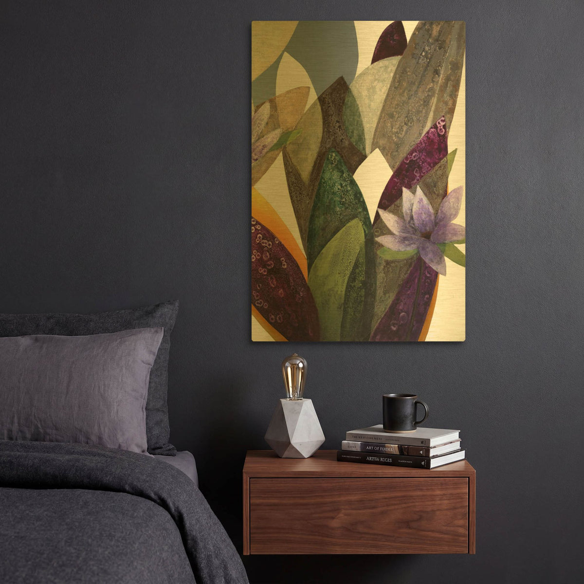 'Jardin Eterno 4' By Daniela Fedele Gold Metal Wall Art