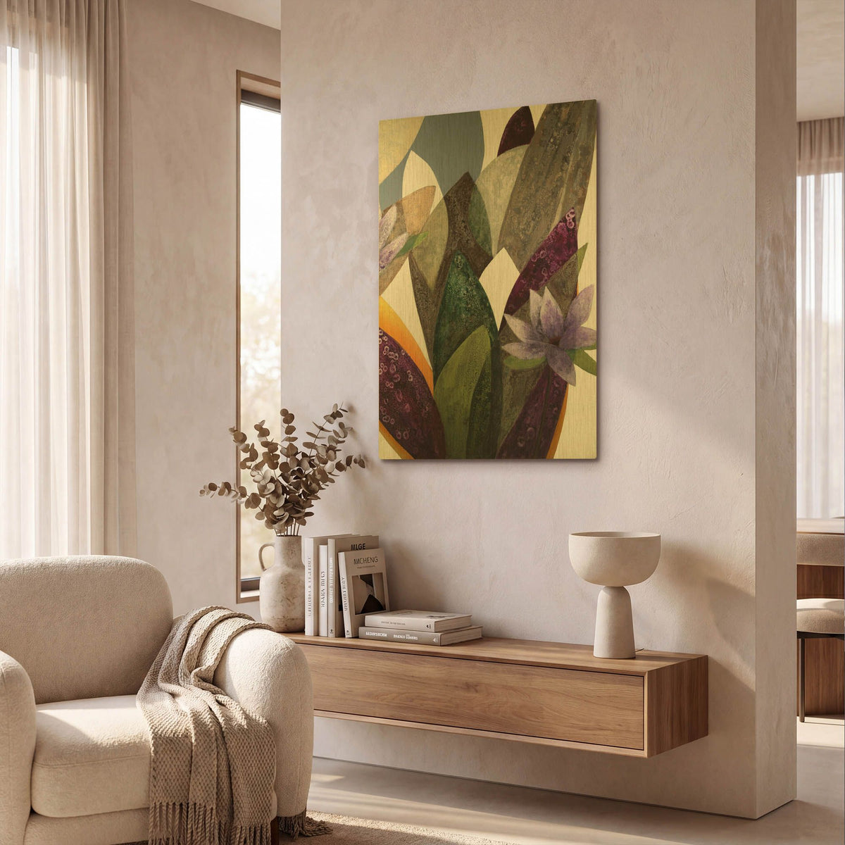 'Jardin Eterno 4' By Daniela Fedele Gold Metal Wall Art