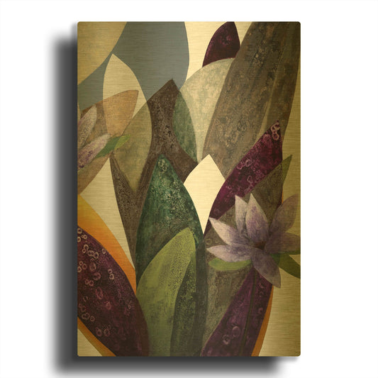 'Jardin Eterno 4' By Daniela Fedele Gold Metal Wall Art