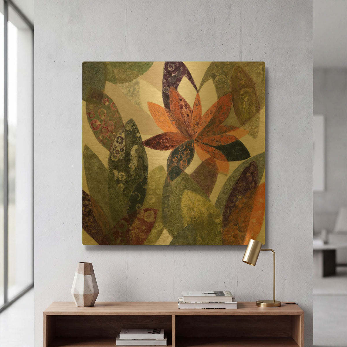 'Melodia Otonal' By Daniela Fedele Gold Metal Wall Art