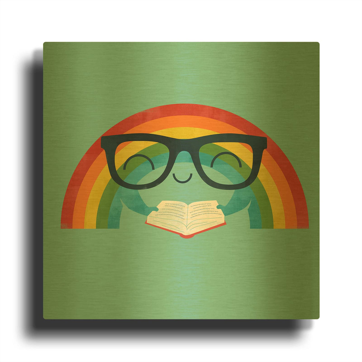 'Brainbow' By Jay Fleck Gold Metal Wall Art