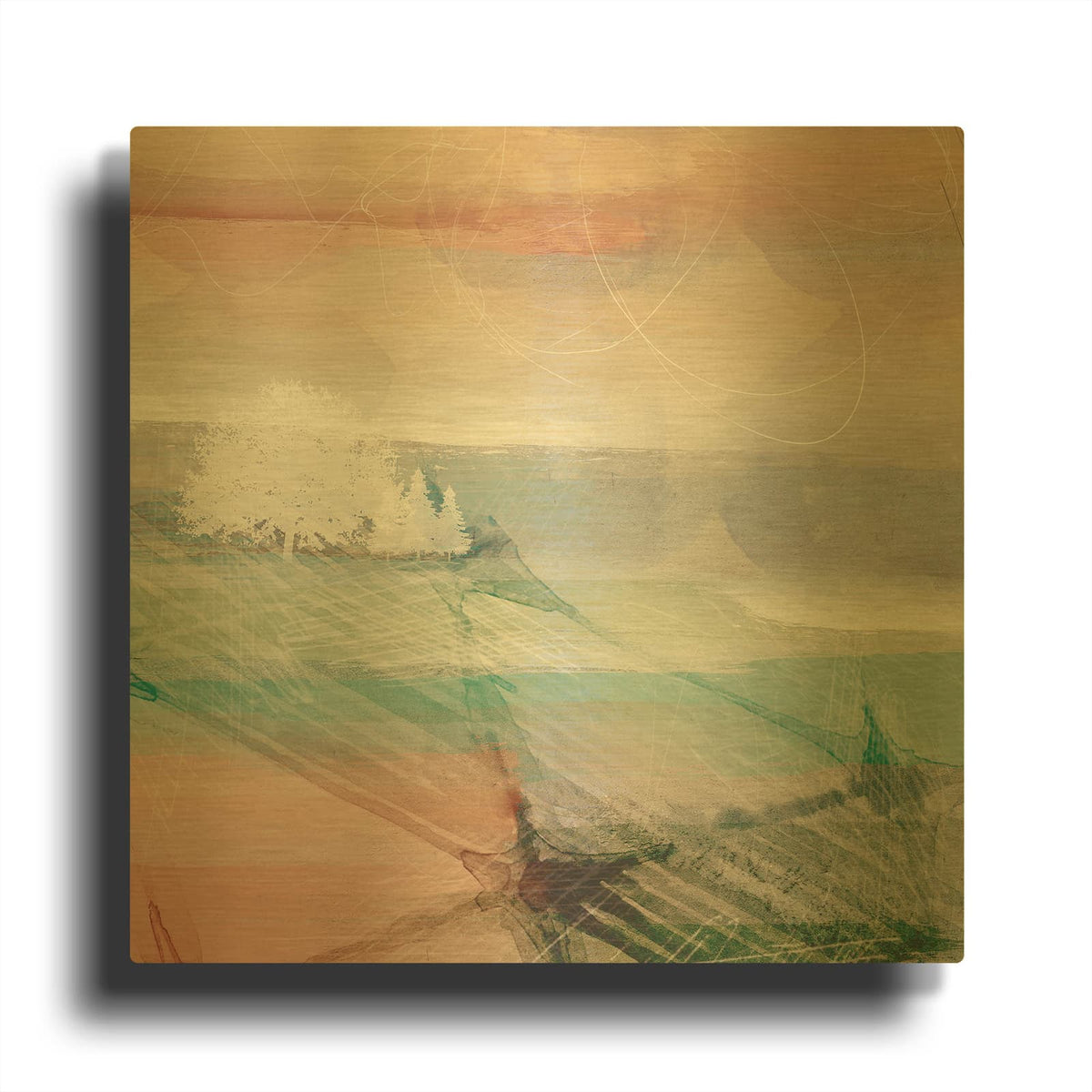 'Crimson Sunset No. 1' By Louis Duncan Gold Metal Wall Art