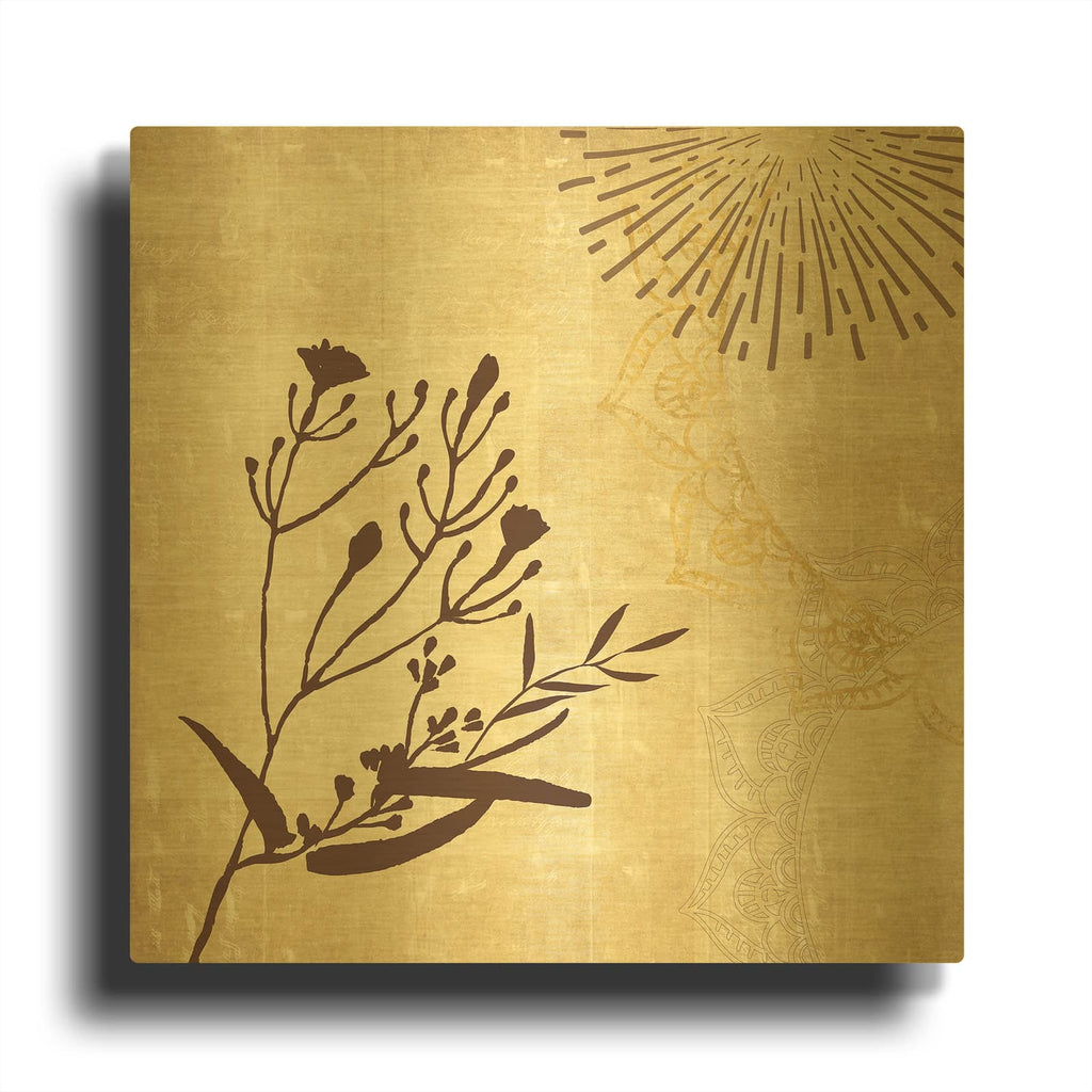 'Henna Highlights 1' By Louis Duncan Gold Metal Wall Art