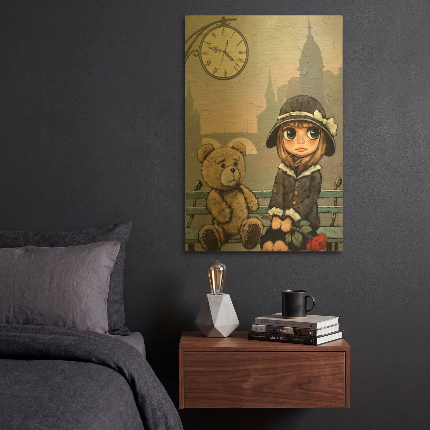 'Appointment with Bear' By Alexander Gunin Gold Metal Wall Art