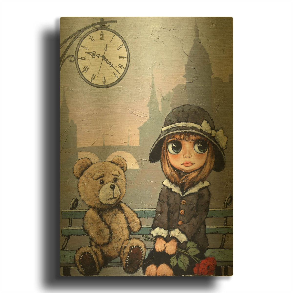'Appointment with Bear' By Alexander Gunin Gold Metal Wall Art
