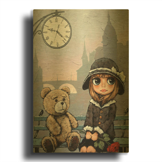 'Appointment with Bear' By Alexander Gunin Gold Metal Wall Art