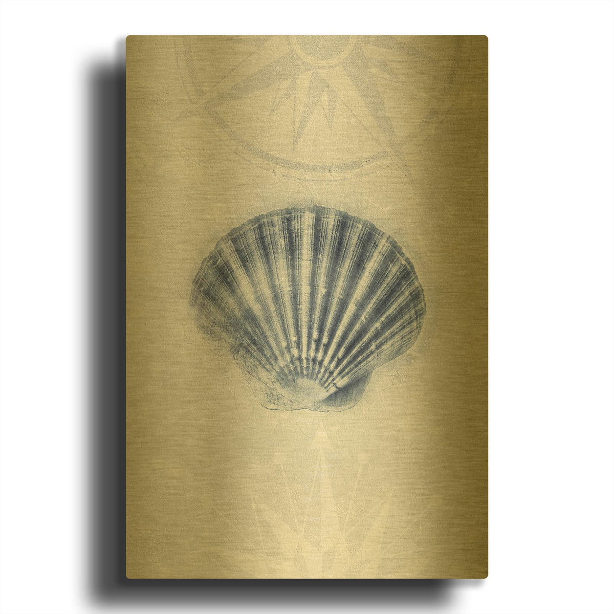 'Ocean Memories 3' By Louis Duncan Gold Metal Wall Art