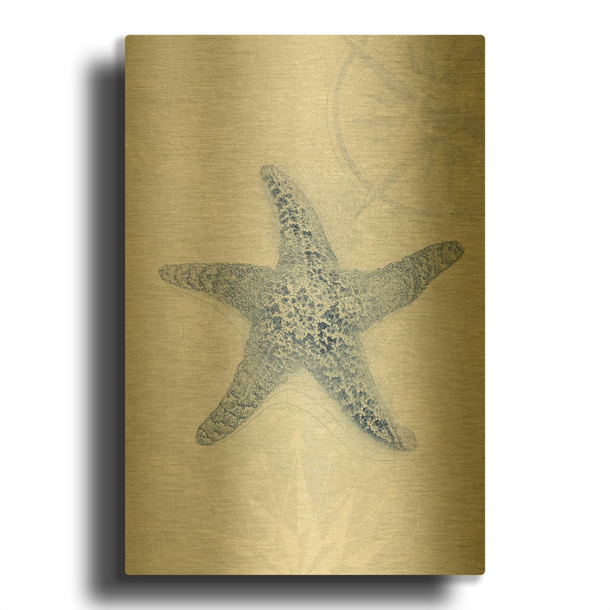 'Ocean Memories 4' By Louis Duncan Gold Metal Wall Art