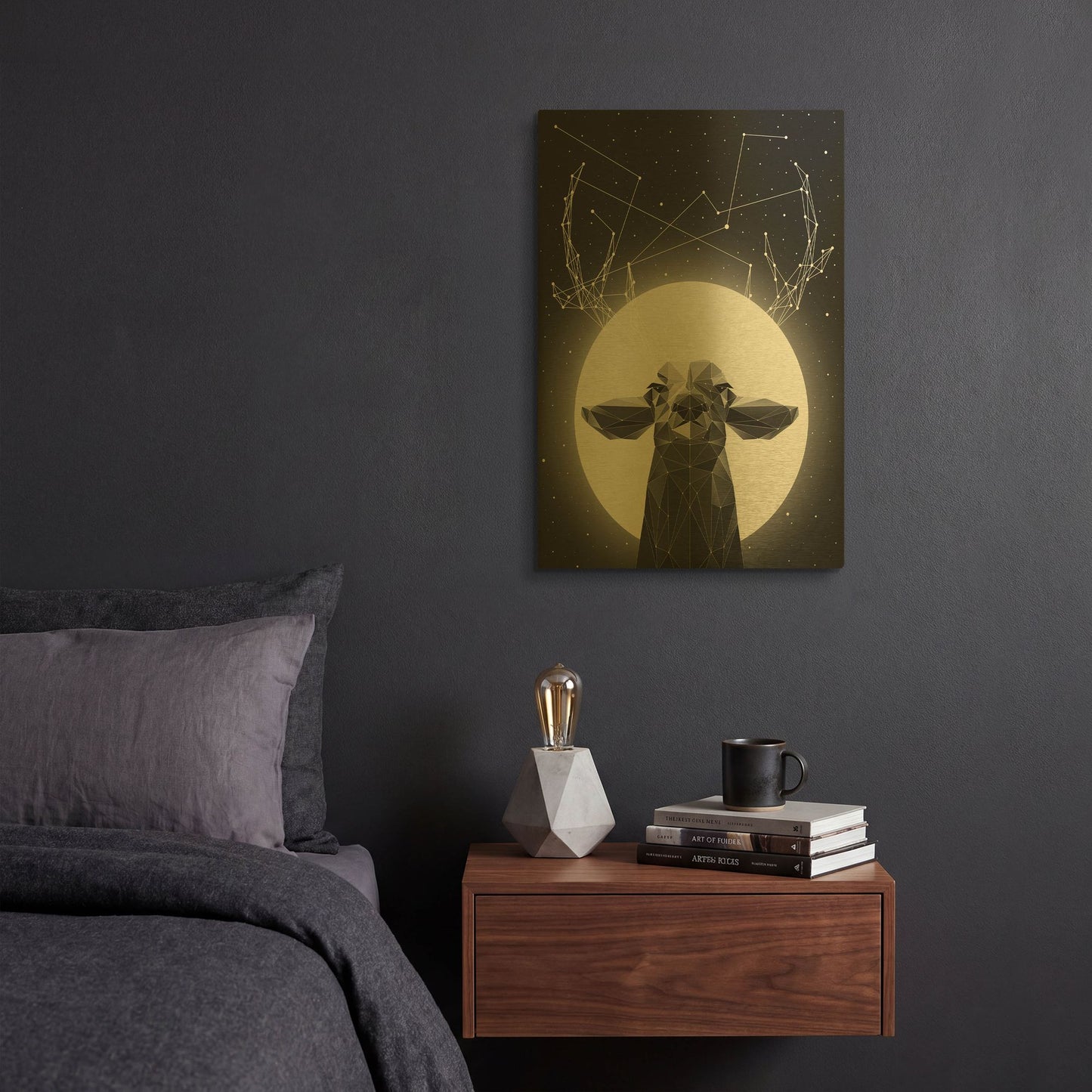 'Banyon Deer' By Davies Babies Gold Metal Wall Art