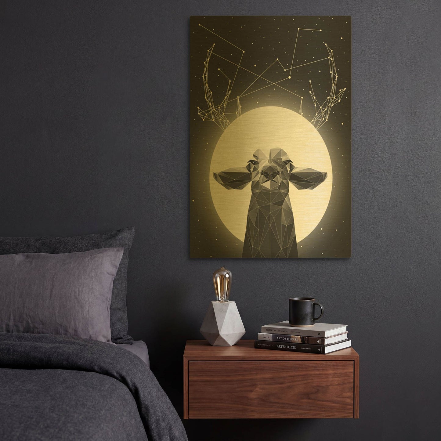 'Banyon Deer' By Davies Babies Gold Metal Wall Art