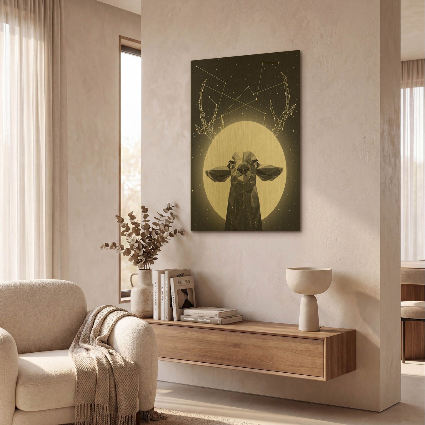 'Banyon Deer' By Davies Babies Gold Metal Wall Art