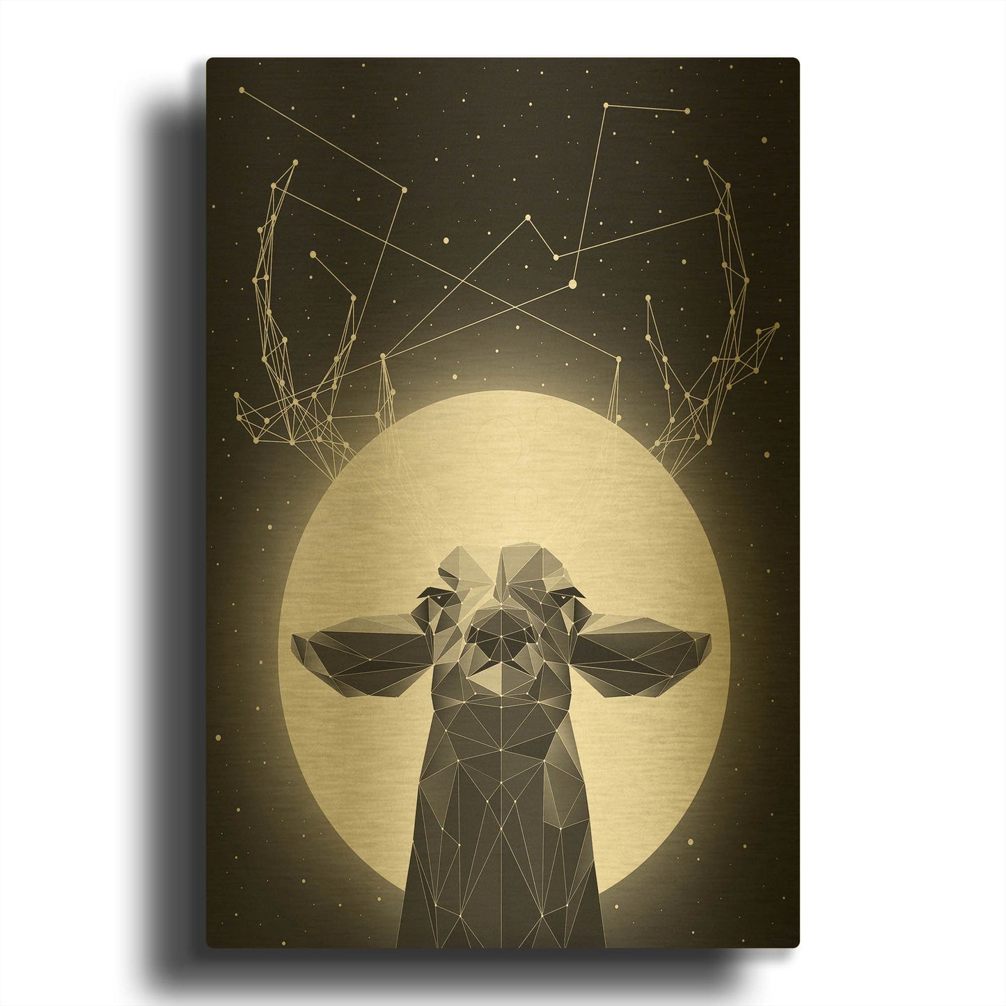 'Banyon Deer' By Davies Babies Gold Metal Wall Art