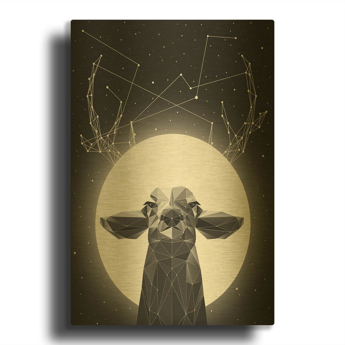 'Banyon Deer' By Davies Babies Gold Metal Wall Art