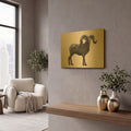'Rocky Mountain Bighorn' By Davies Babies Gold Metal Wall Art