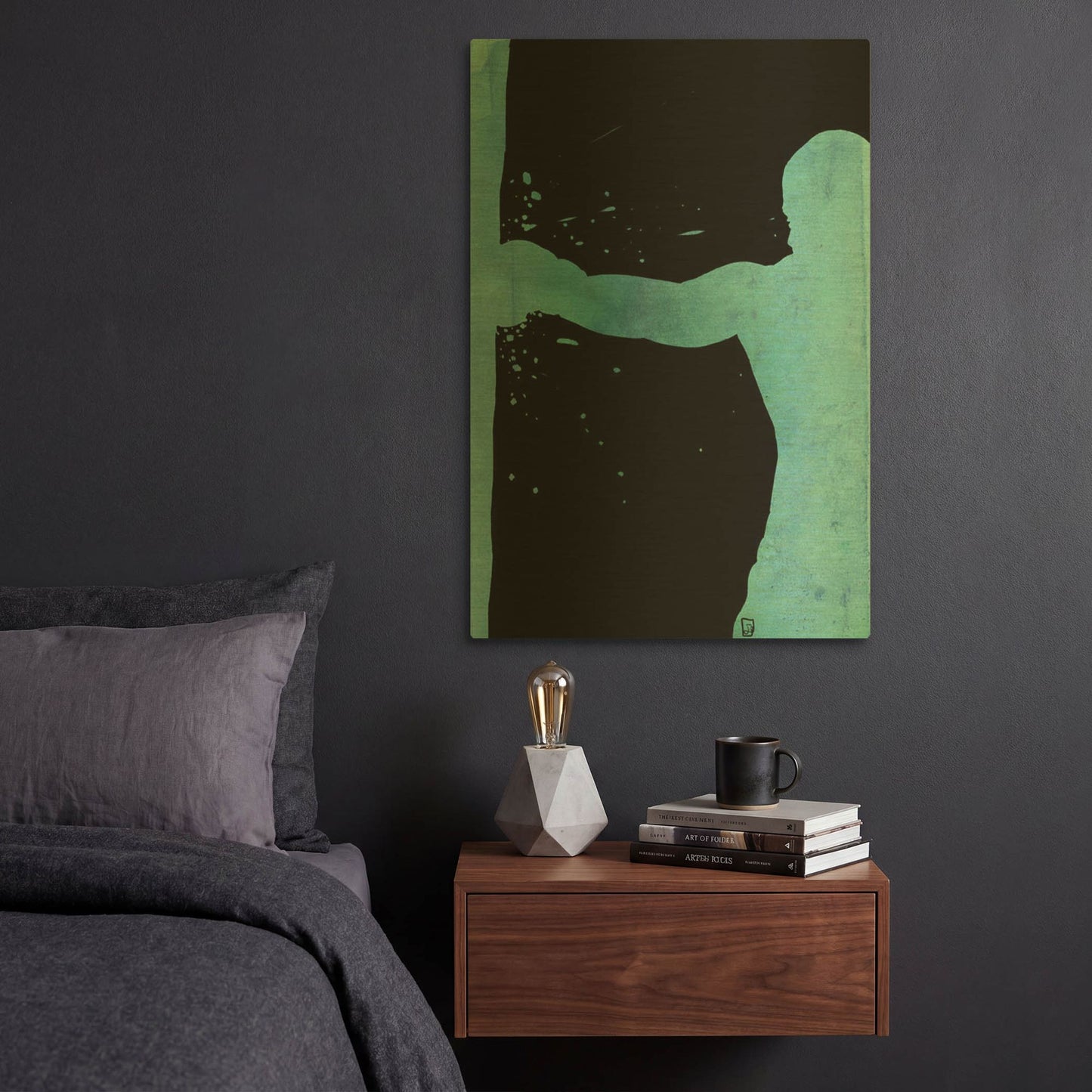 'Boxing 5' By Giuseppe Cristiano Gold Metal Wall Art
