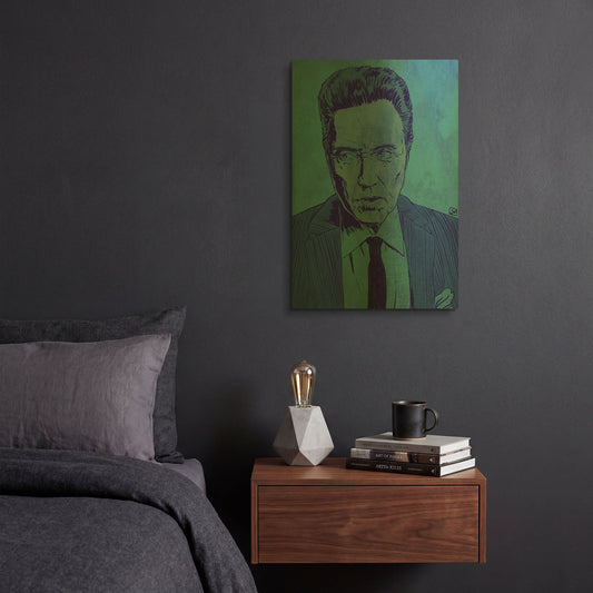 'CWalken 2' By Giuseppe Cristiano Gold Metal Wall Art