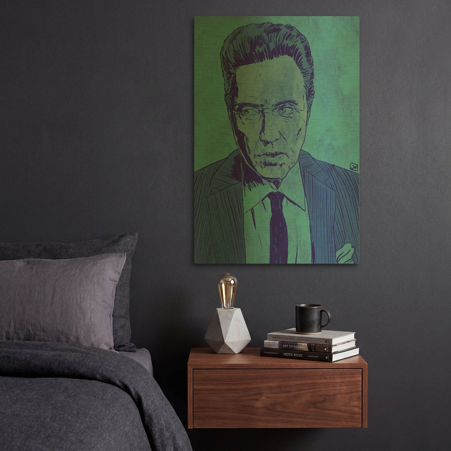 'CWalken 2' By Giuseppe Cristiano Gold Metal Wall Art