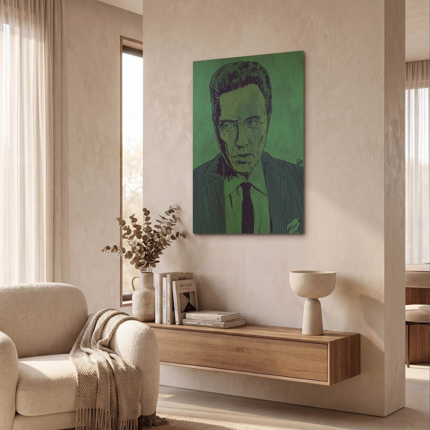 'CWalken 2' By Giuseppe Cristiano Gold Metal Wall Art